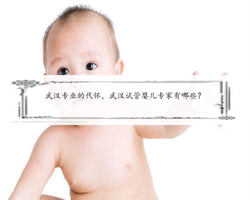 武汉专业的代怀，​武汉试管婴儿专家有哪些？